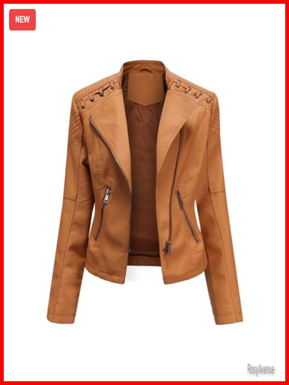 Faux Suede Moto Jacket Slim Fit Crop Biker Coat Zipper Front